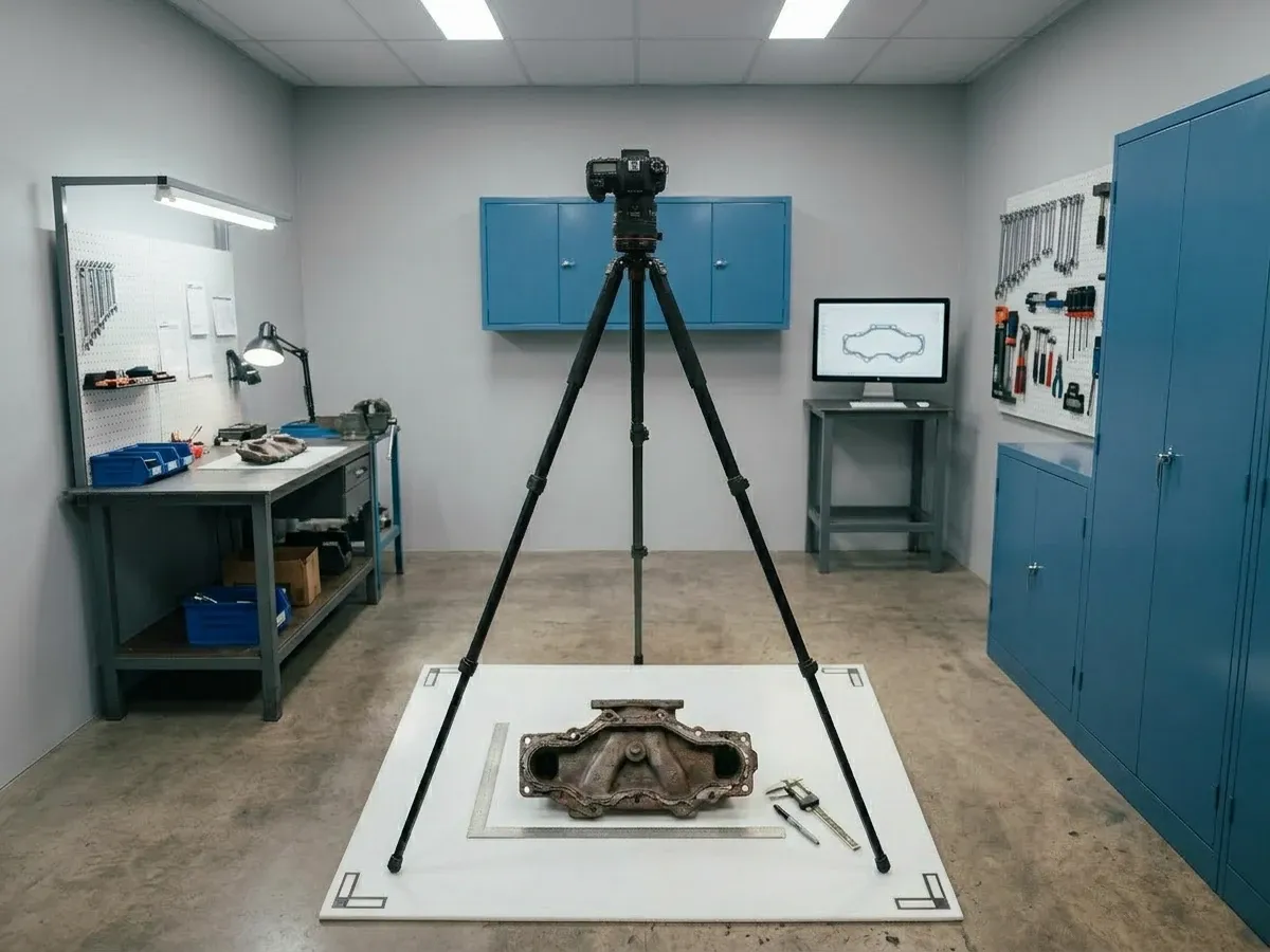Gasket reverse engineering and digital metrology